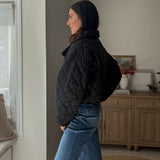 The 'Pumpkin Picking Patch' Quilted Shawl Cropped Puffer Jacket- 2 Colours Available - Love and Lee Apparel