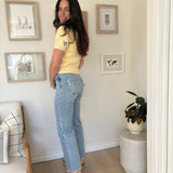 The Charlie 90's Super High Rise Ankle Slim Wide Jeans - Love and Lee Apparel
