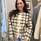 The Sabrina Plaid Button Down Teddy Jacket - Love and Lee Apparel