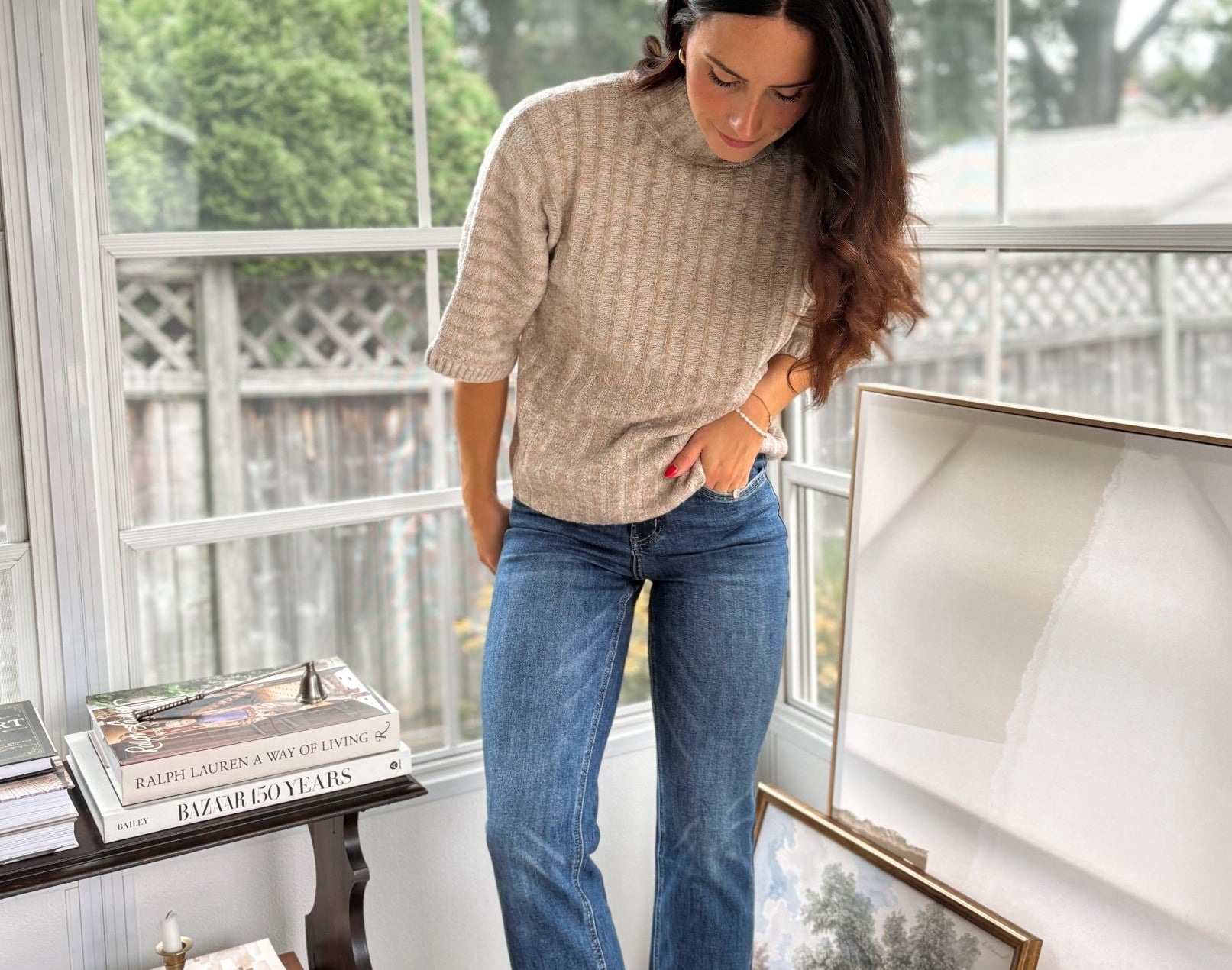 'The Oxford' High Rise Cuffed Ankle Straight Jeans - Love and Lee Apparel