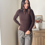 The 'Gathered' Long Sleeve Rolled Neck Top - Love and Lee Apparel