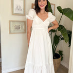 Ariel Eyelet Hem Midi Dress - Love and Lee Apparel