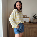 The Vicky Stripe Long Sleeve Cozy Knit Top - Love and Lee Apparel