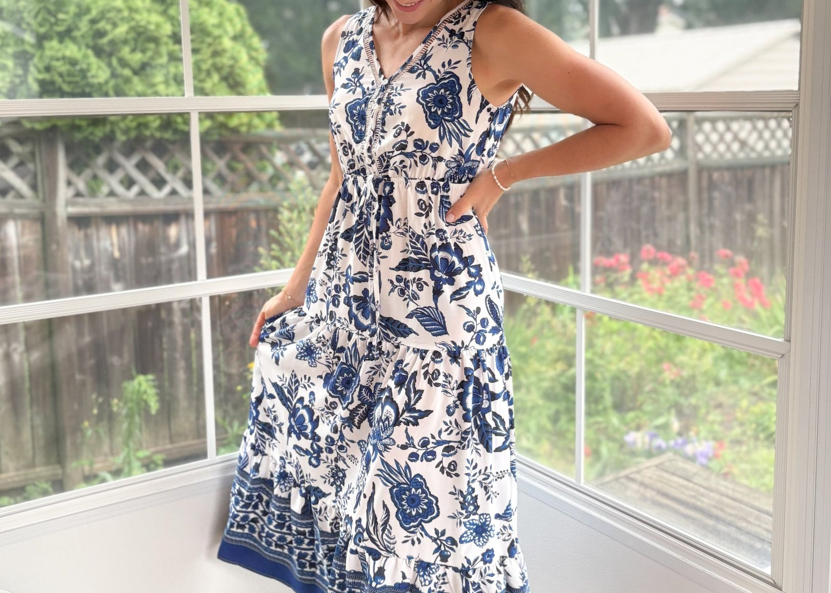 Eris V-Neck Sleeveless Midi Dress - Love and Lee Apparel