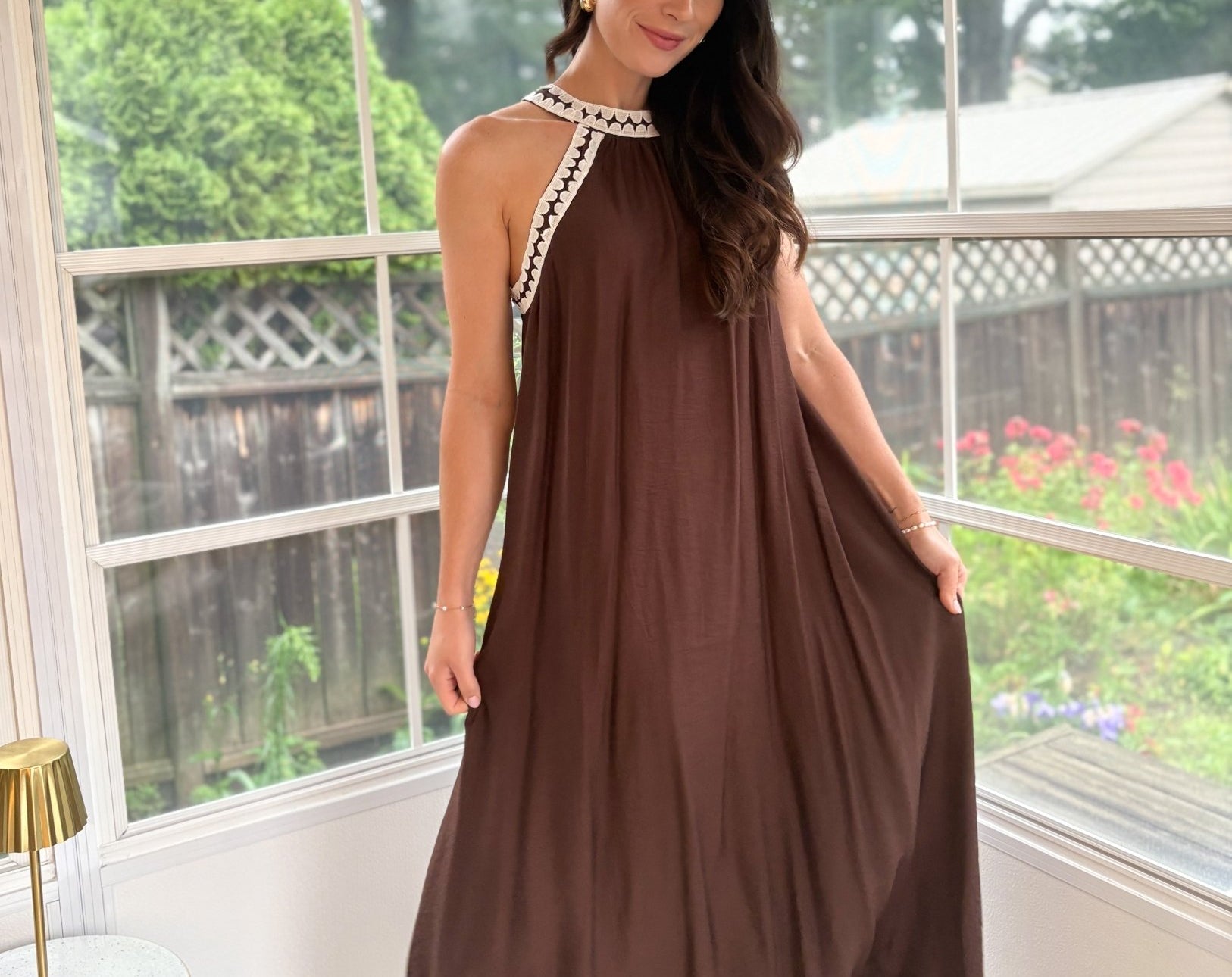 Leah Halter Neck Maxi Dress - Love and Lee Apparel