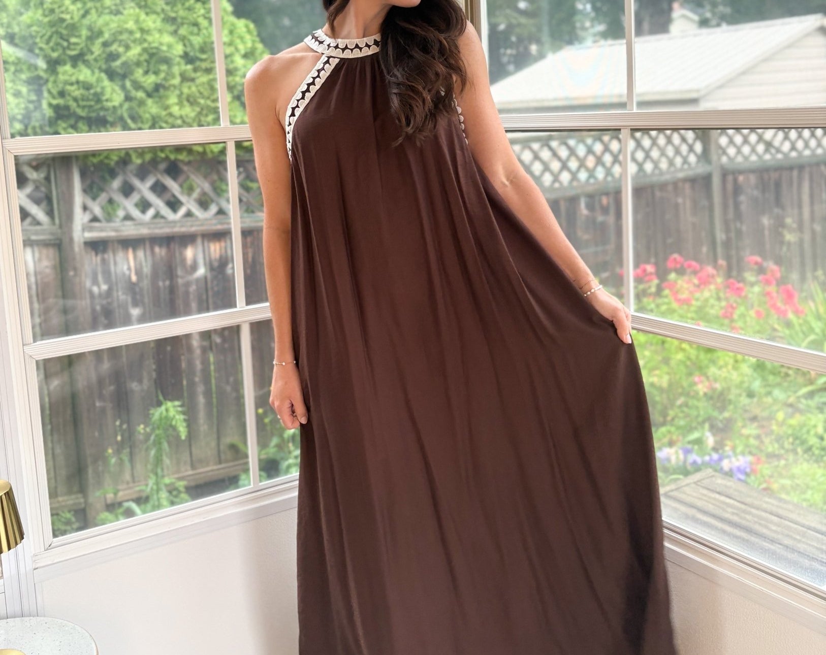Leah Halter Neck Maxi Dress - Love and Lee Apparel
