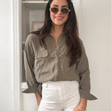 Arliana Blouse with Front Pockets - Love and Lee Apparel