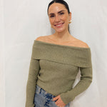 The Katia Long Sleeve Off - Shoulder Knit Sweater - 2 colours available - Love and Lee Apparel