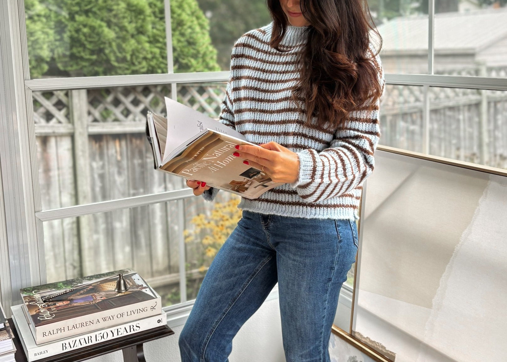 'Cozy Library' Knit Crewneck Sweater - Love and Lee Apparel