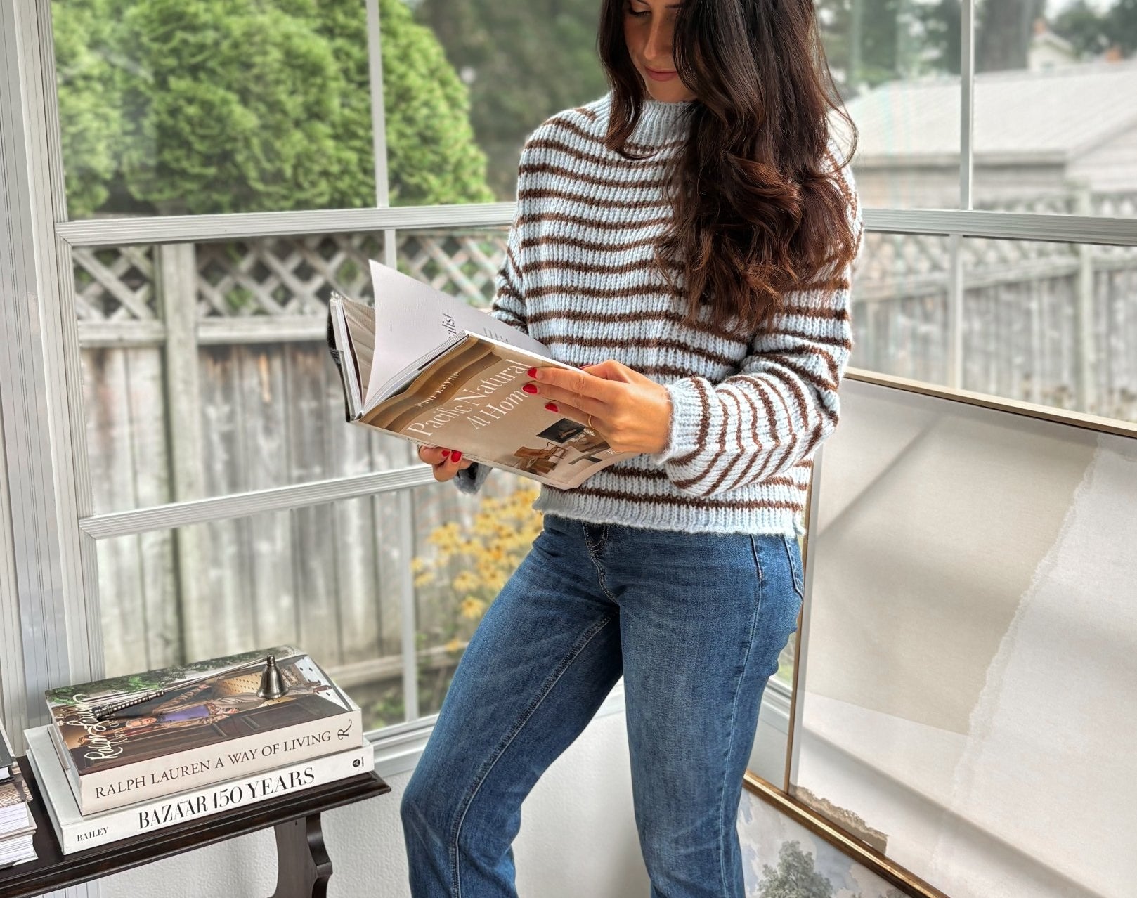 'Cozy Library' Knit Crewneck Sweater - Love and Lee Apparel