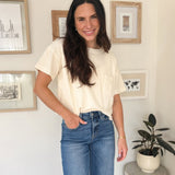 The Erika Ribbed Pocket Detail Short Sleeve Knit Top - Love and Lee Apparel