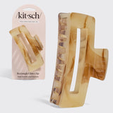 Recycled Plastic Jumbo Open Shape Claw Clip - Chocolate Marble - Love and Lee Apparel