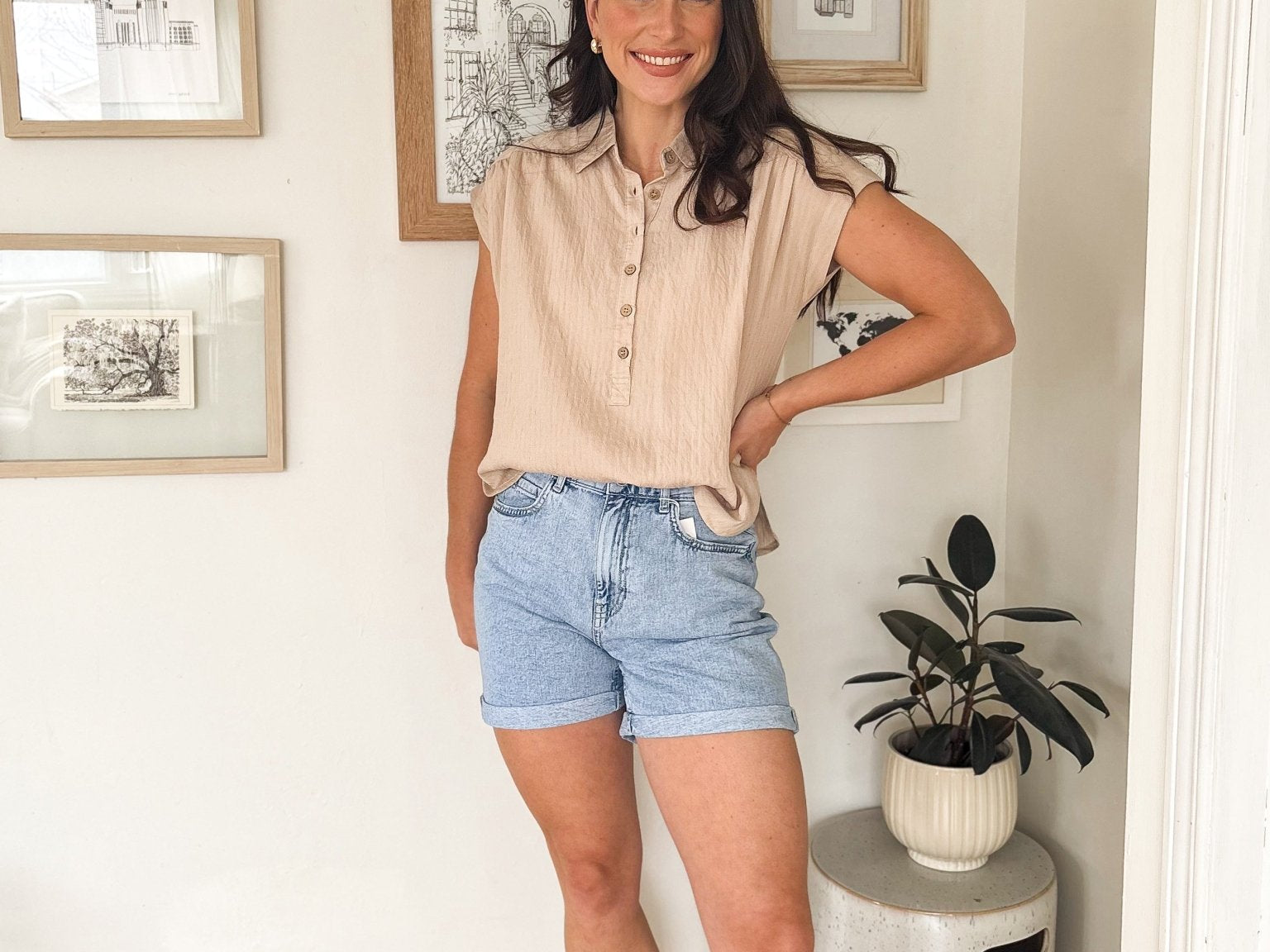 The Vera High Waisted Mom Denim Shorts - Love and Lee Apparel