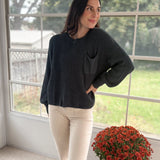 The Autumn Evergreen Raw Edge Cropped Knit Sweater - Love and Lee Apparel