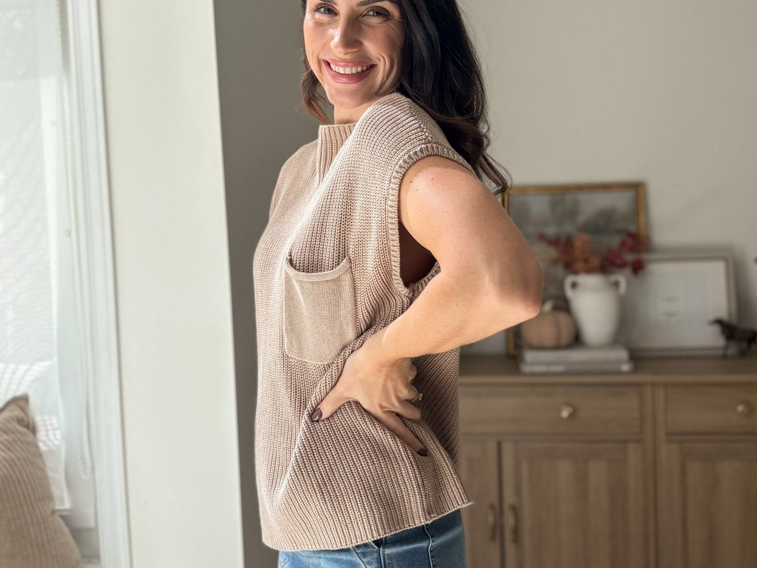 The 'Cozy to Cocktail' Mock Neck Short Sleeve Sweater - Love and Lee Apparel