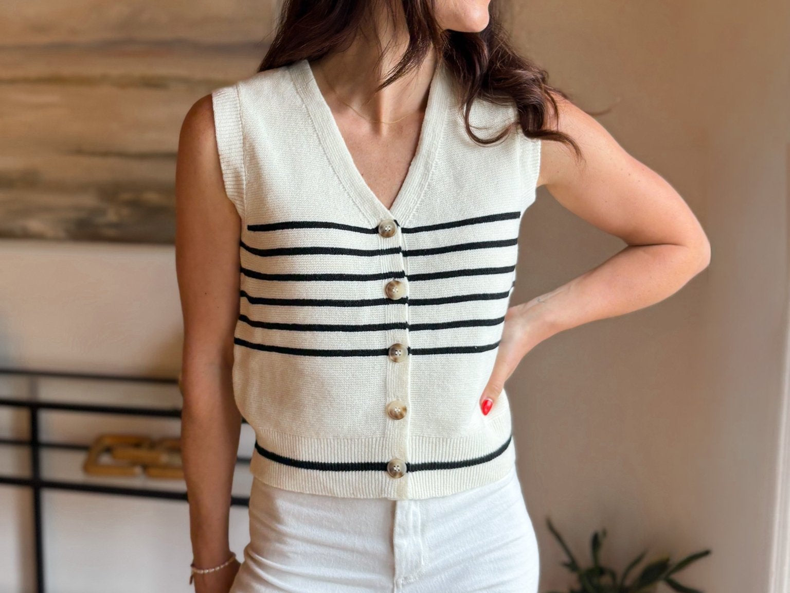 The Harbour Button Up Vest - Love and Lee Apparel