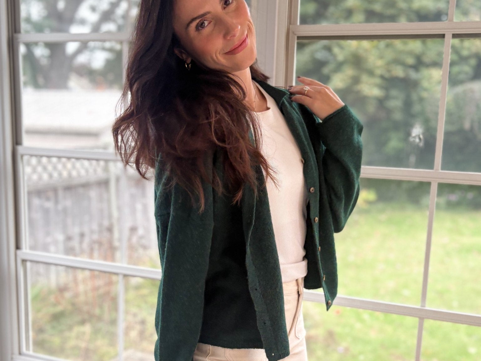 The Pippa Rolled Edge Button Down Cardigan - Love and Lee Apparel