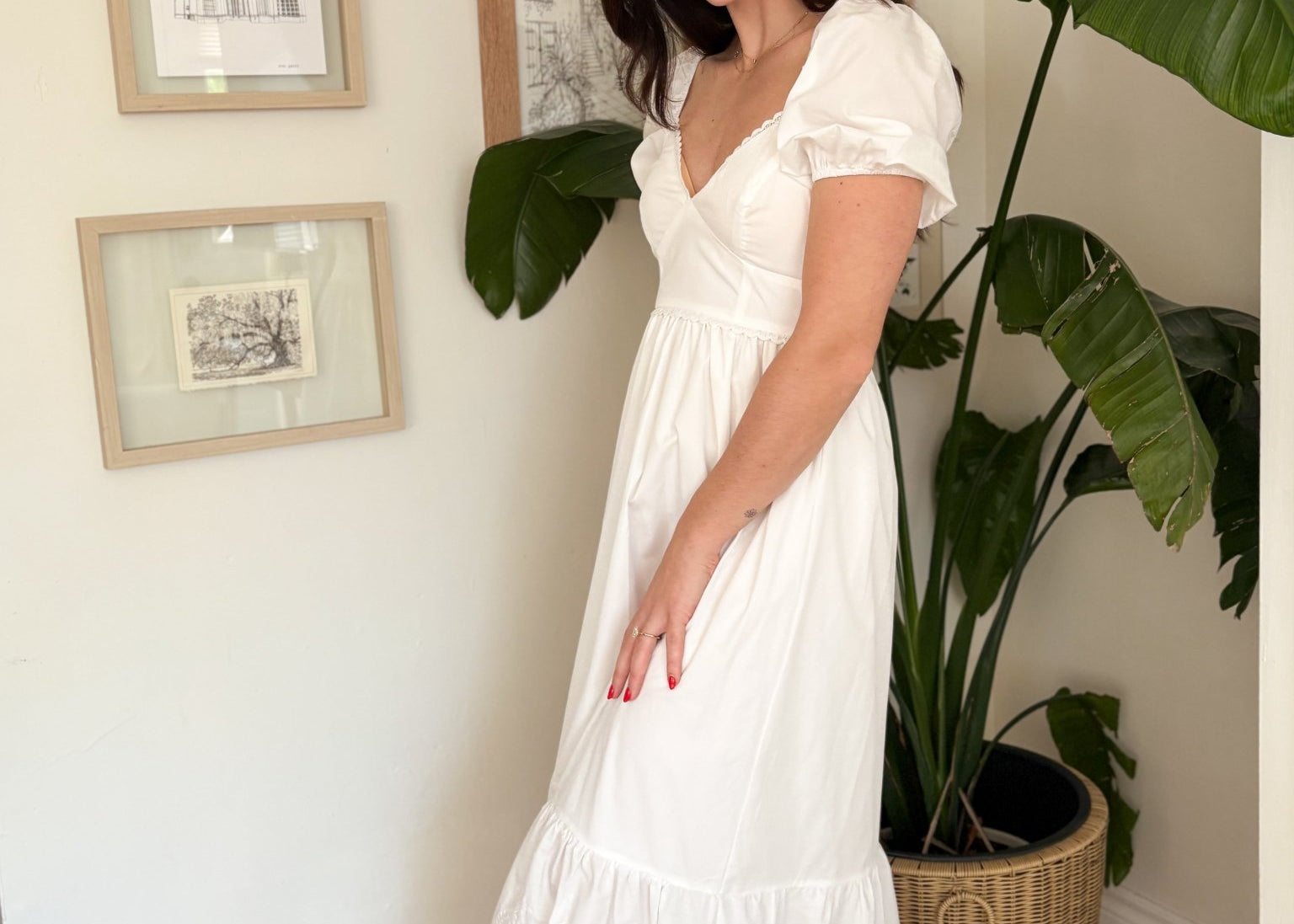 Ariel Eyelet Hem Midi Dress - Love and Lee Apparel