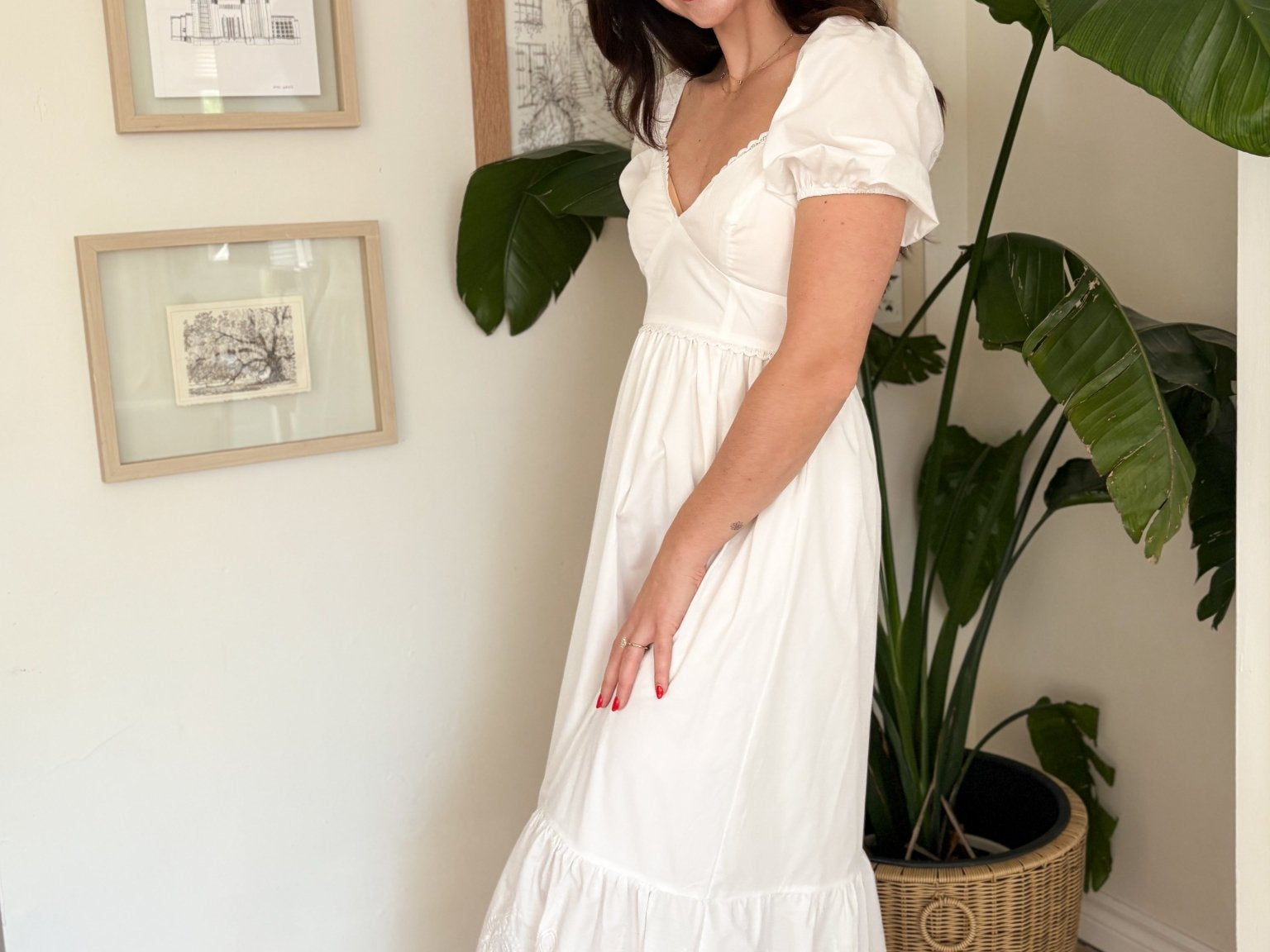Ariel Eyelet Hem Midi Dress - Love and Lee Apparel