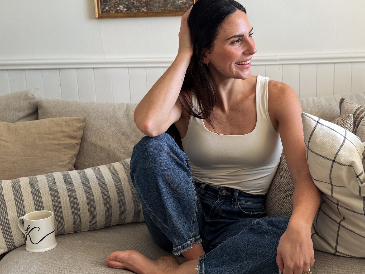 The Morgan High Rise Ankle Barrel Jeans in Medium/Dark Wash - Love and Lee Apparel