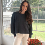 The Autumn Evergreen Raw Edge Cropped Knit Sweater - Love and Lee Apparel