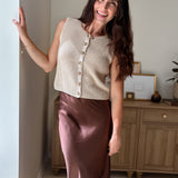 The Deedee Round Neck Sleeveless Knit Button Down Cardigan - Love and Lee Apparel