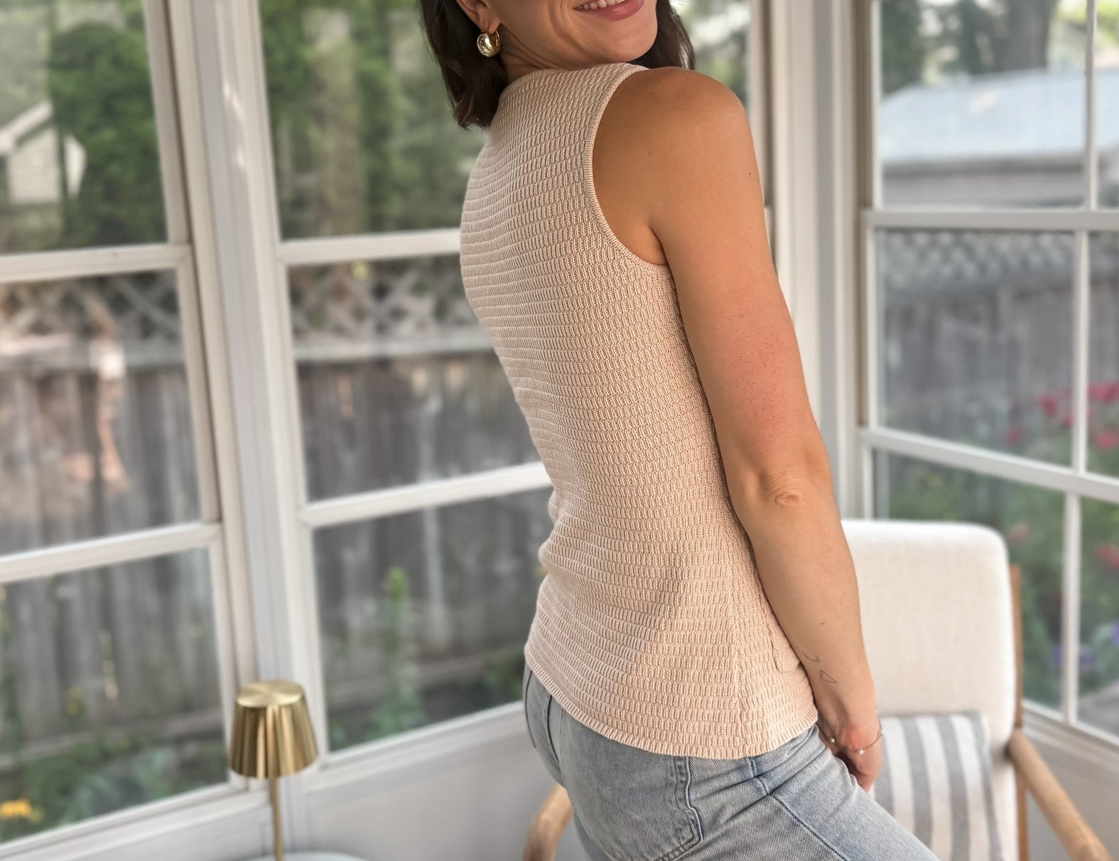 Anna Woven Long-Line Vest - Love and Lee Apparel