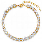 Tennis Bracelet in 18K Gold Plated Steel - Love and Lee Apparel