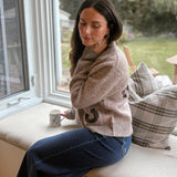 The Cotswold Jacquard Collared Zip-Up Knit Cardigan - Love and Lee Apparel