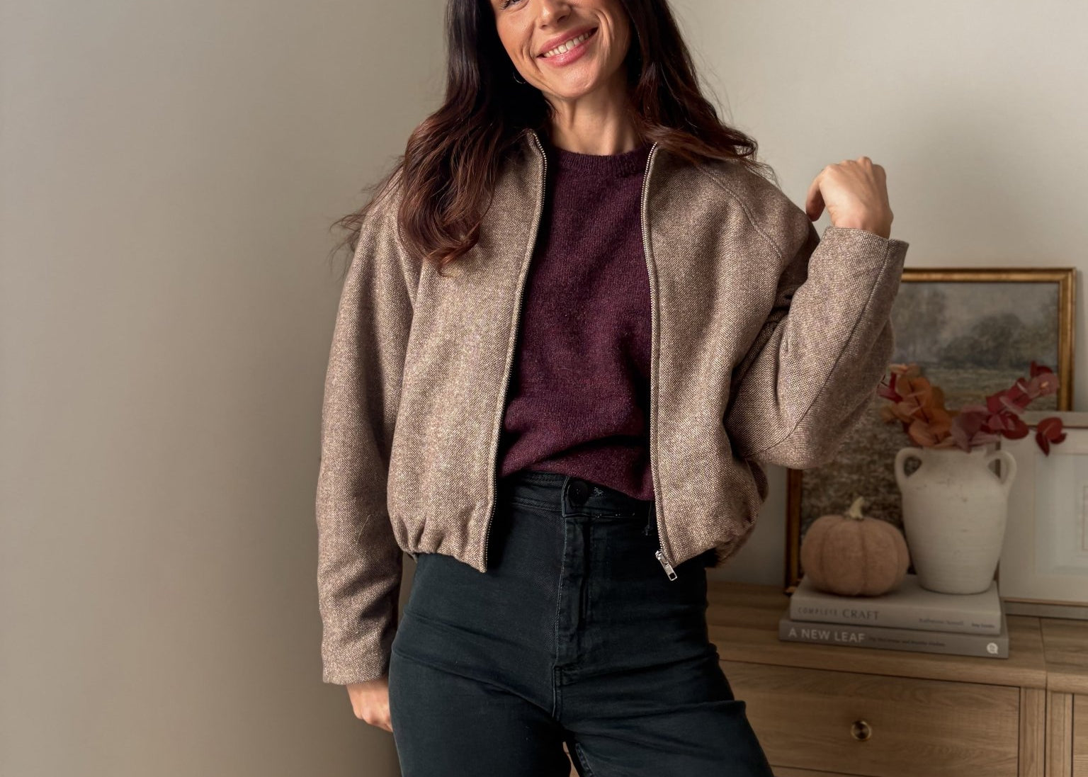 The 'Long Weekend' Raglan Zip-Up Cropped Balloon Hem Jacket - Love and Lee Apparel