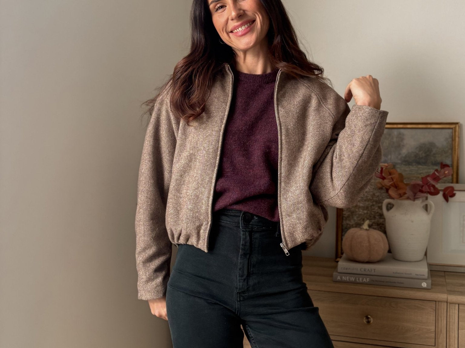 The 'Long Weekend' Raglan Zip-Up Cropped Balloon Hem Jacket - Love and Lee Apparel