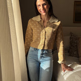 The Colette Crochet Scallop Collar Button Down Knit Cardigan - Love and Lee Apparel