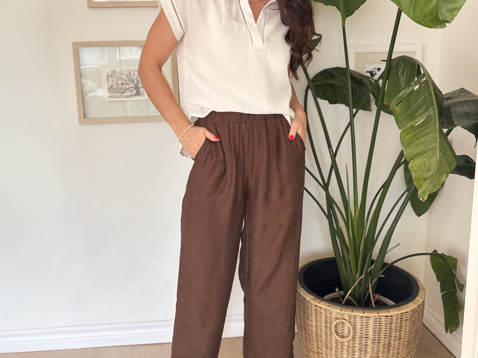 The Lucy Brown Casual Pants - Love and Lee Apparel