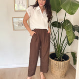 The Lucy Brown Casual Pants - Love and Lee Apparel