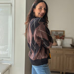 The 'Giving Season' Oversized Argyle Crew Neck Knit Pullover - Love and Lee Apparel