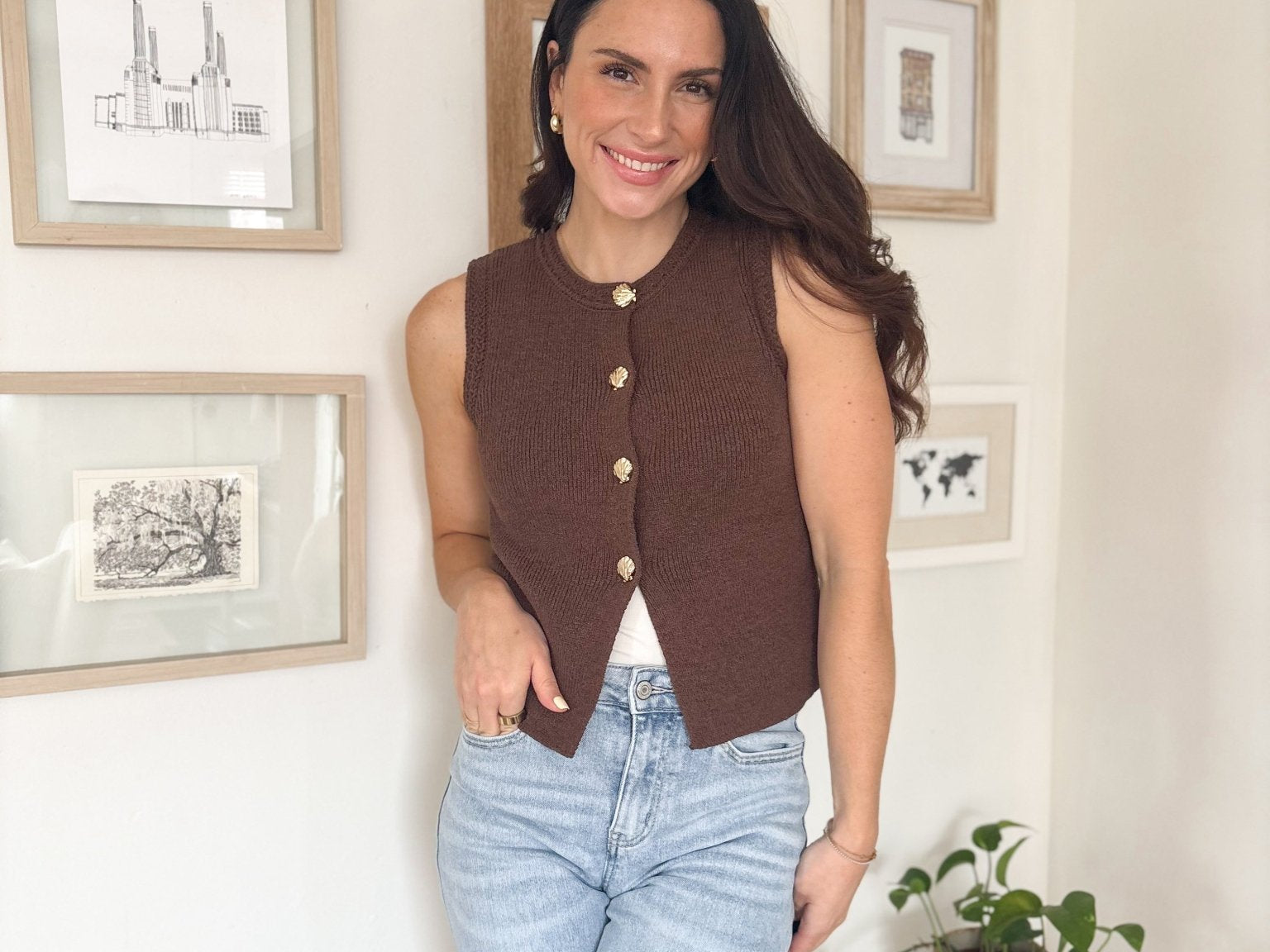 The Rowan Knit Sleeveless Vest - Love and Lee Apparel