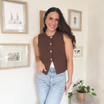 The Rowan Knit Sleeveless Vest - Love and Lee Apparel