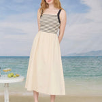 Porter Mixed Media Midi Dress - Love and Lee Apparel