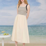 Porter Mixed Media Midi Dress - Love and Lee Apparel