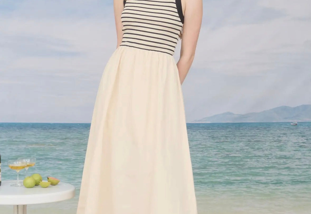 Porter Mixed Media Midi Dress - Love and Lee Apparel