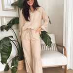 Veronica Gauze Pants in Khaki - Love and Lee Apparel