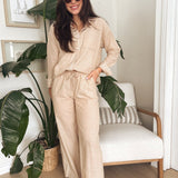 Veronica Gauze Pants in Khaki - Love and Lee Apparel