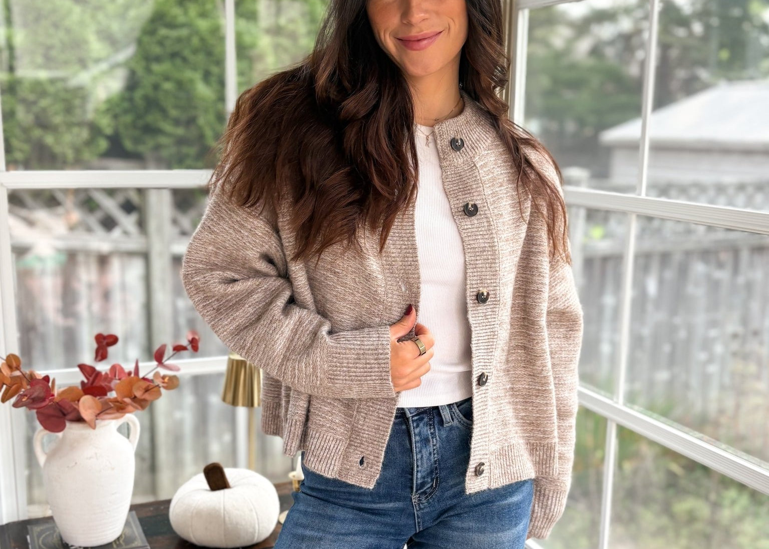 Apple Hill Marled Button Down Knit Cardigan - Love and Lee Apparel