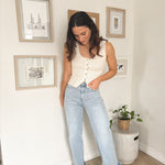 Blake High Rise Light Washed Wide Length Jeans - Love and Lee Apparel