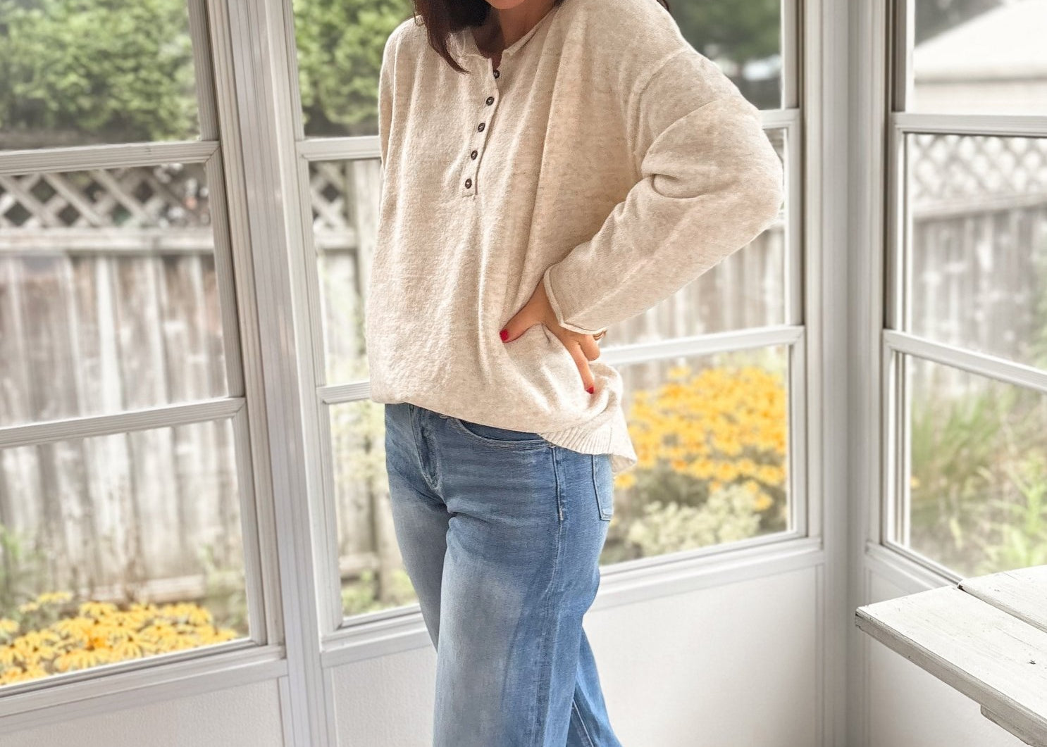 The Lainey High Rise Medium Wash Cuffed Wide Jeans - Love and Lee Apparel