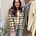 The Sabrina Plaid Button Down Teddy Jacket - Love and Lee Apparel
