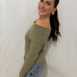 The Katia Long Sleeve Off - Shoulder Knit Sweater - 2 colours available - Love and Lee Apparel