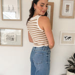 The Tabitha Stripe Knit Sleeveless Sweater - Love and Lee Apparel