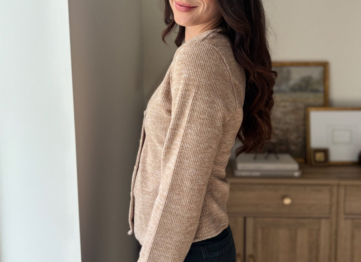 The Heritage Estate Ribbed V-Neck Cardigan in Mocha - Love and Lee Apparel