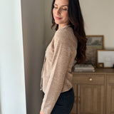 The Heritage Estate Ribbed V-Neck Cardigan in Mocha - Love and Lee Apparel